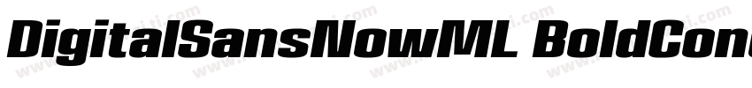 DigitalSansNowML BoldCondIta字体转换